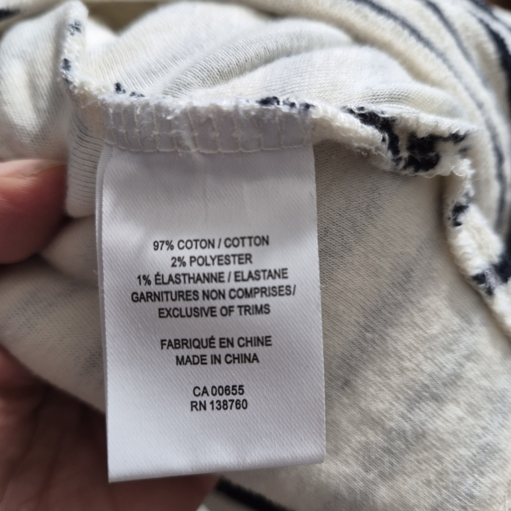 Reitmans Striped Crew Neck PulloverXXL Navy White Striped Cotton Nautical - Picture 7 of 7